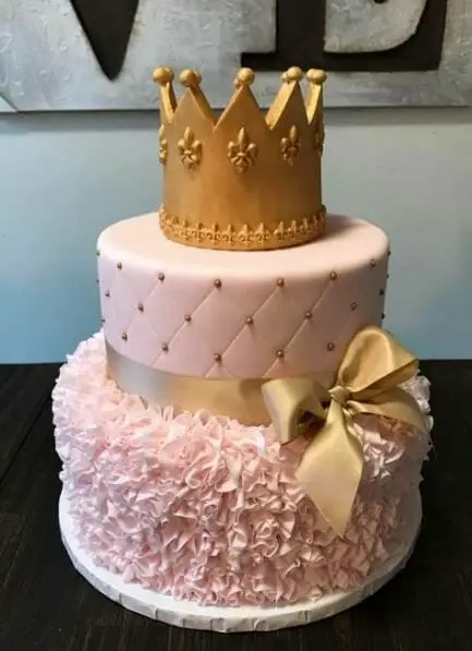 Princess Golden Bow Cake