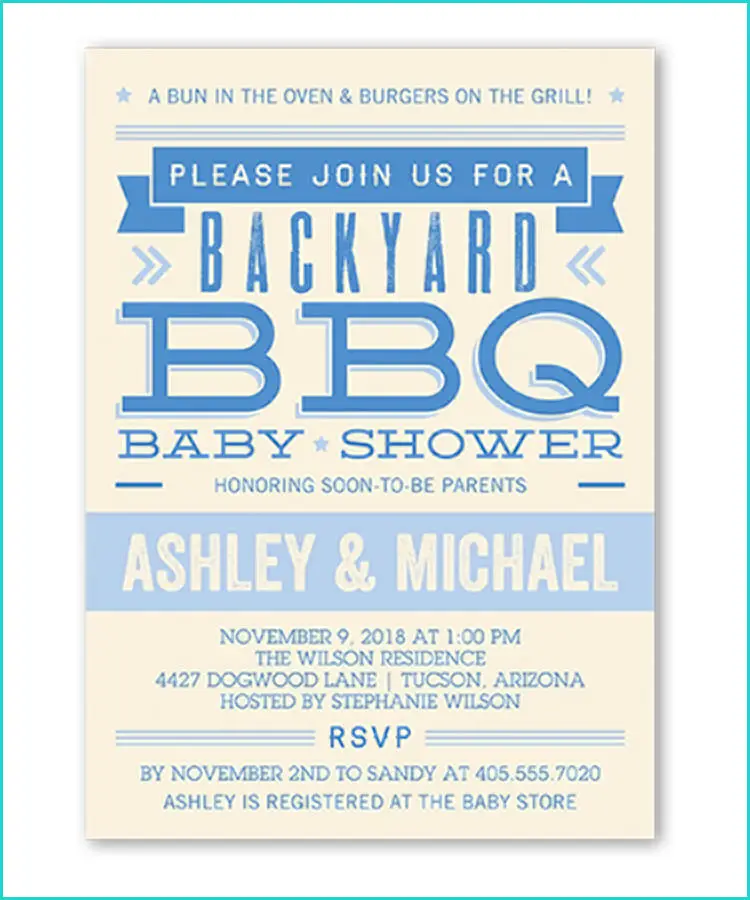 BBQ Baby Shower Invitation